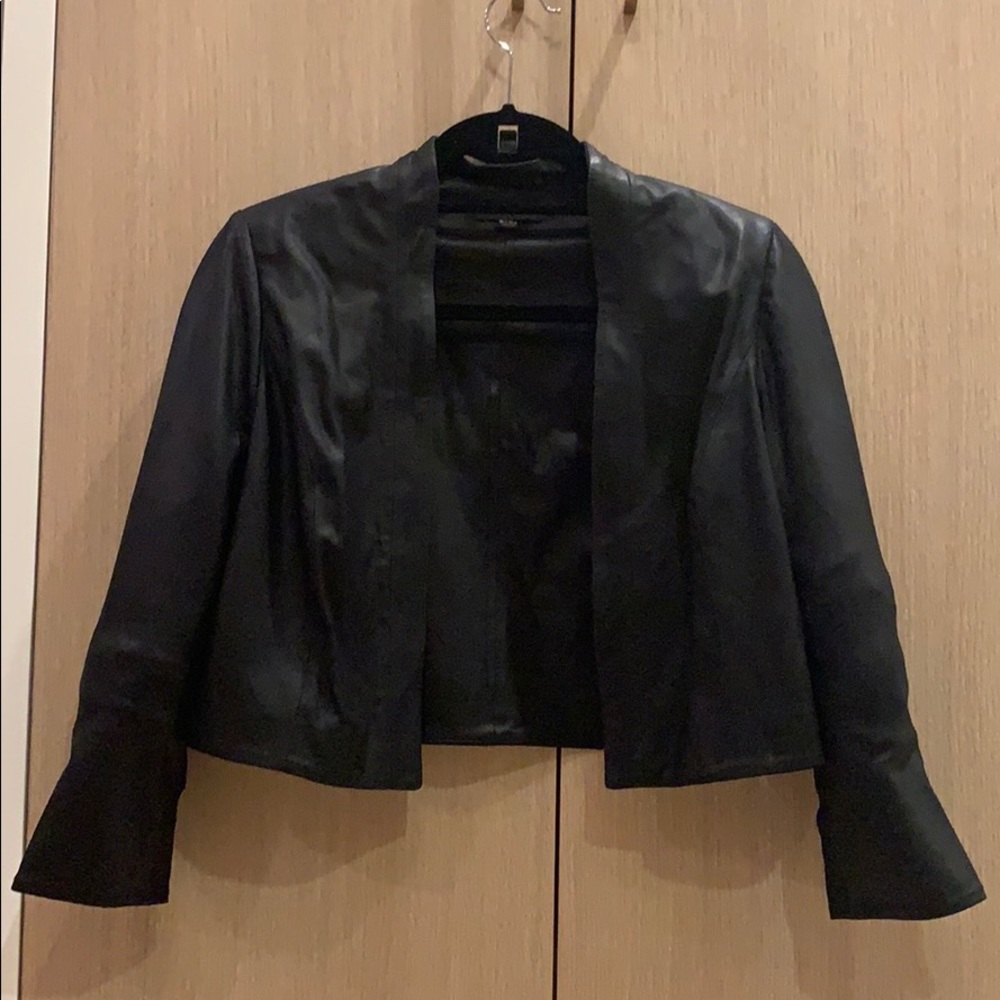 Lamarque - leather cropped blazer